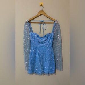Women’s Medium Lucy in the Sky Blue Sequin Mini Dress